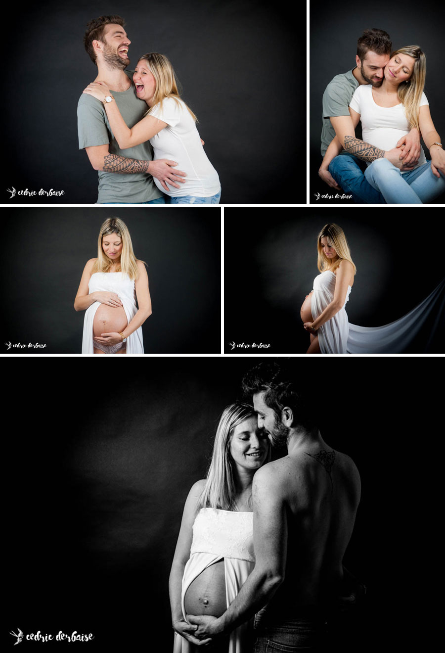 Photographe hauts de france grossesse studio