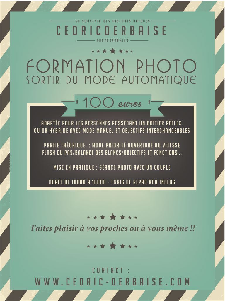 Formation photo - Sortir du mode automatique - Cedric Derbaise